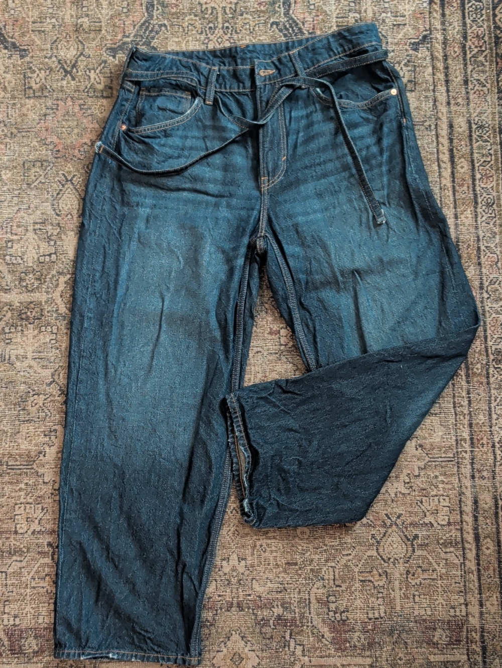 H&M Dark Blue Wide Leg Jeans